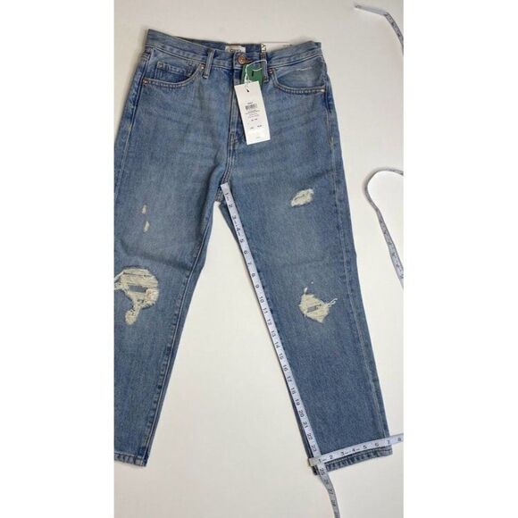 Only Straight Cropped Jeans 26 Juniors' High-Rise Straight-Leg Distressed NEW - Picture 4 of 8